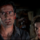 Bruce Campbell and Ellen Sandweiss in The Evil Dead.